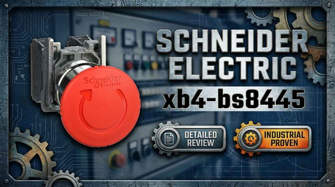 Schneider Electric XB4BS8445 Harmony 40mm red mushroom head emergency stop push-button switch for industrial safety panels