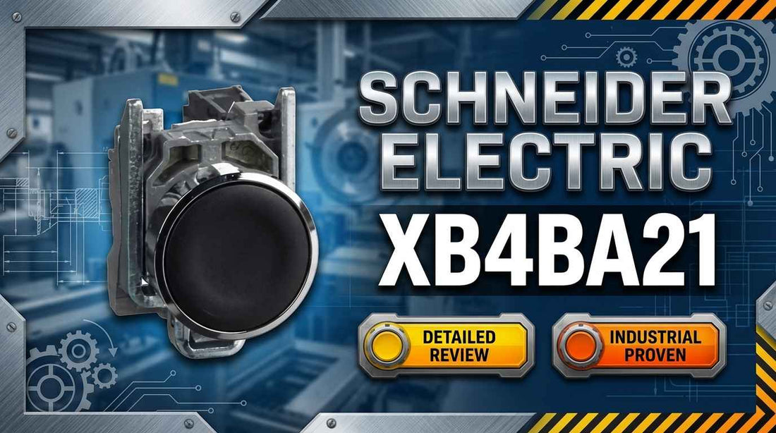 Schneider Electric XB4BA21 Harmony 22mm black flush push button spring-return for industrial control panel