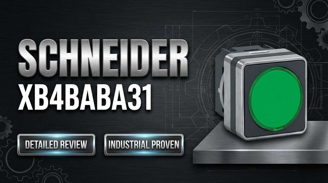 Schneider Electric XB4BA31 Harmony 22mm non-illuminated green spring return pushbutton for industrial control panel