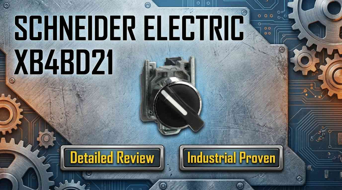 Schneider Electric XB4BD21 Harmony 22mm black maintained 2-position selector switch for industrial control panels