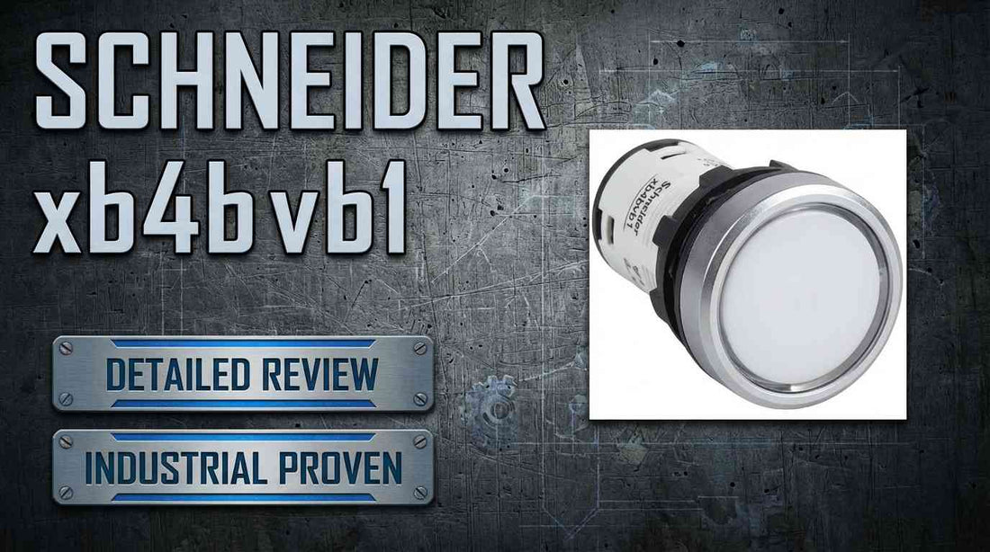 Schneider Electric XB4BVB1 white 22mm metal bezel pilot light for 24V industrial control panels