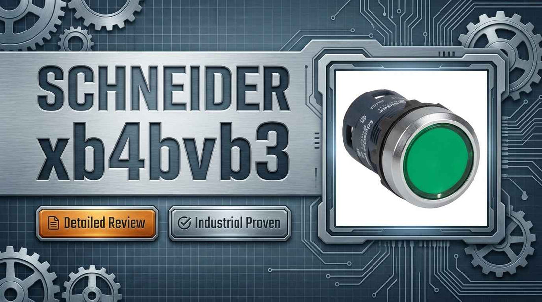 Schneider Electric XB4BVB3 green LED pilot light 22mm chromium bezel for industrial control panel
