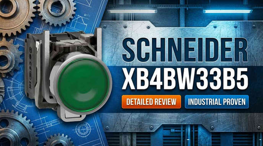 Schneider Electric XB4BW33B5 Harmony green flush illuminated pushbutton 22mm metal bezel for industrial control panels