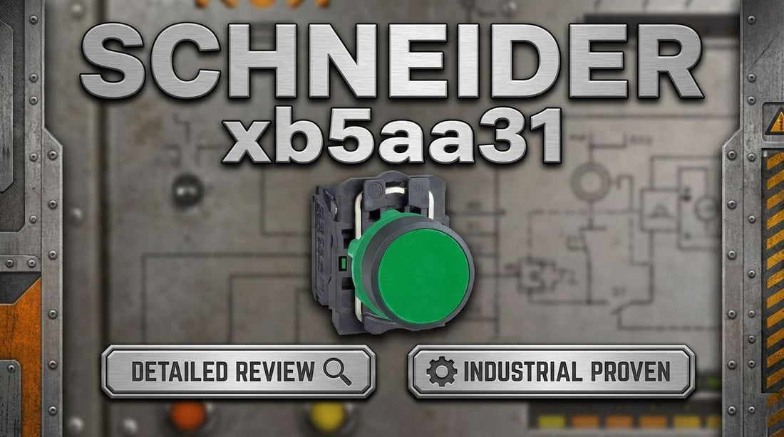 Schneider Electric XB5AA31 green 22mm flush pushbutton for industrial control panel start command