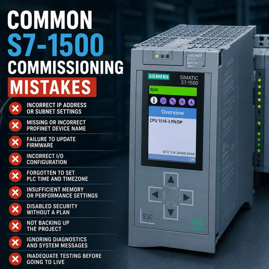 Siemens SIMATIC S7-1500 PLC and ET 200MP I/O during TIA Portal commissioning and PROFINET troubleshooting