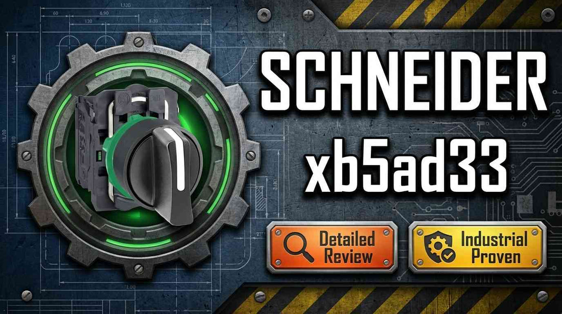 Schneider Electric XB5AD33 Harmony 22mm three-position black selector switch HAND OFF AUTO for industrial control panels