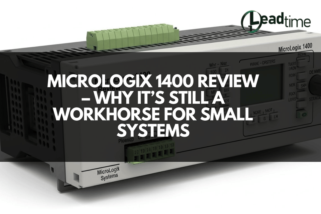 Allen Bradley MicroLogix 1400 PLC mounted in industrial control panel