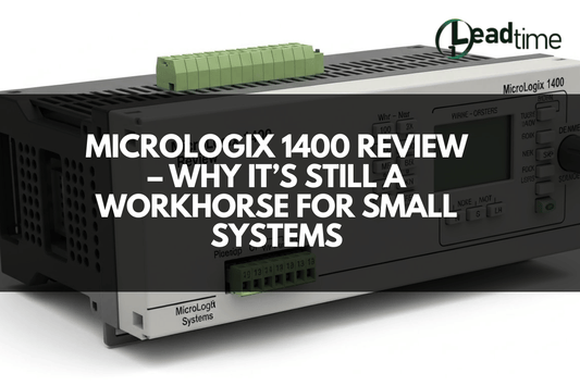 Allen Bradley MicroLogix 1400 PLC mounted in industrial control panel