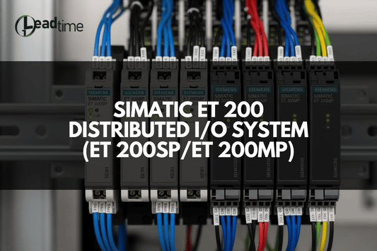 SIMATIC ET 200 distributed I/O modules integrated within an industrial automation control panel