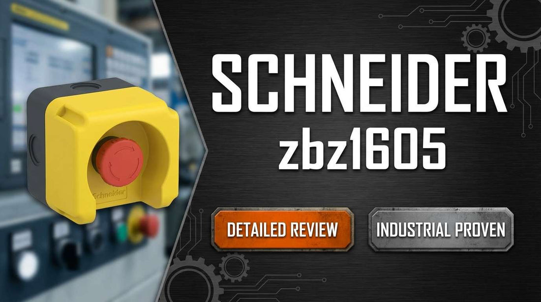 Schneider Electric ZBZ1605 yellow metal padlockable guard for 40mm Harmony XB4 mushroom head emergency stop push button