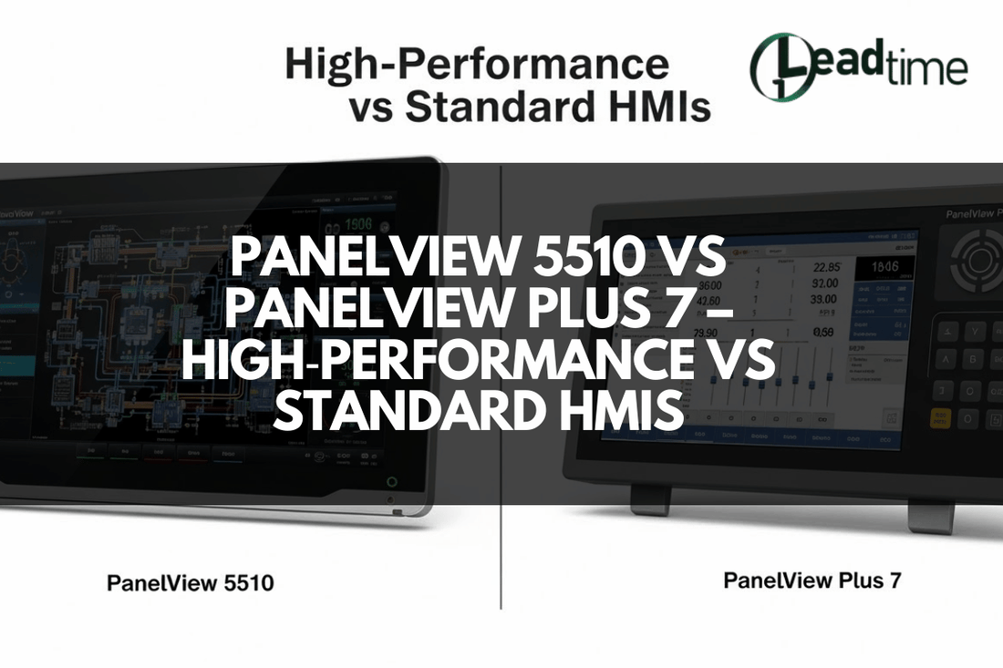 Comparison of Allen Bradley PanelView 5510 and PanelView Plus 7 industrial HMIs in automation