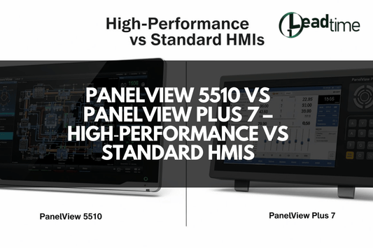 Comparison of Allen Bradley PanelView 5510 and PanelView Plus 7 industrial HMIs in automation
