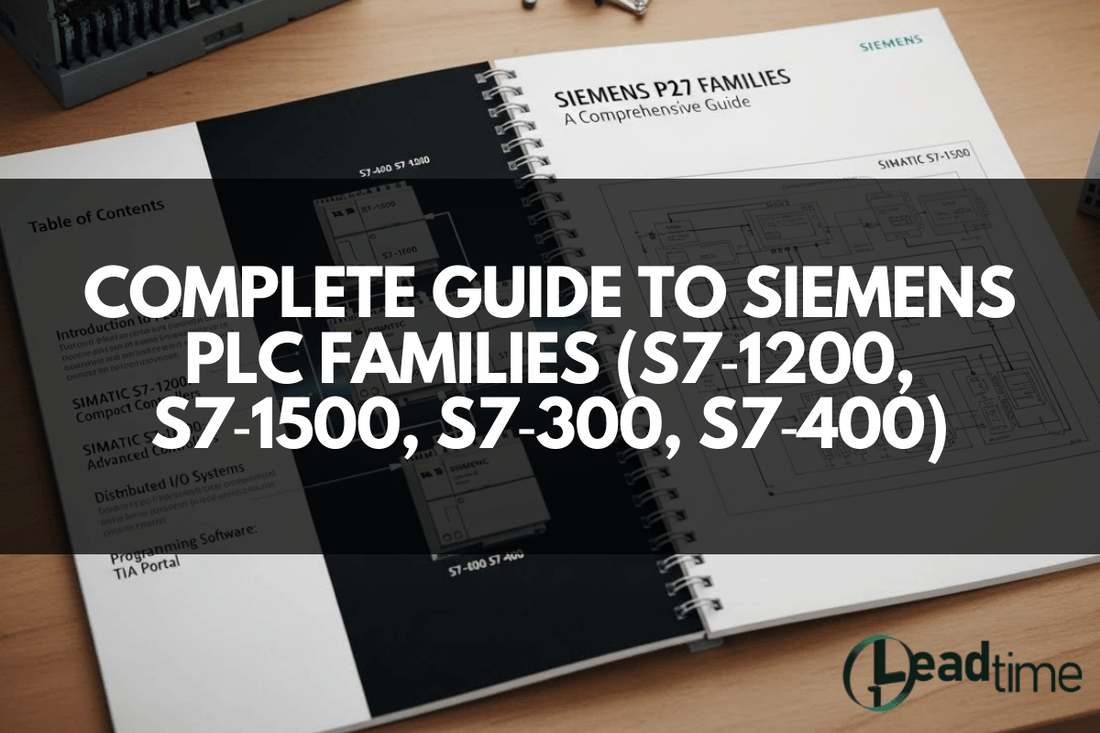 Diagram showing Siemens SIMATIC S7 PLC families with S7-1200, S7-1500, S7-300, and S7-400 controllers