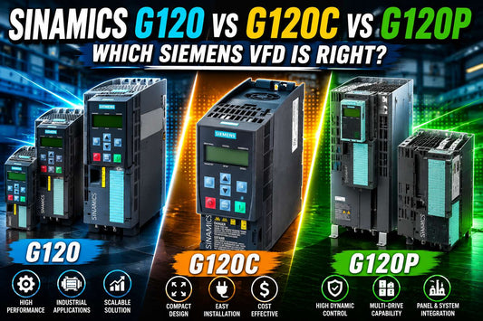 Siemens SINAMICS G120 G120C G120P variable frequency drives side-by-side comparison for industrial pump fan and machine control applications