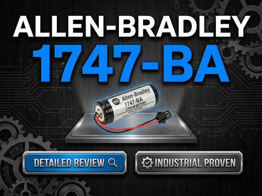Allen-Bradley 1747-BA SLC Lithium Battery assembly with FDK CR14250SE cell and plug-in connector for SLC 500 CPU memory backup