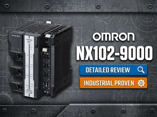 Omron NX102-9000 Sysmac NX1 modular CPU unit with EtherCAT master and dual Ethernet ports for machine automation