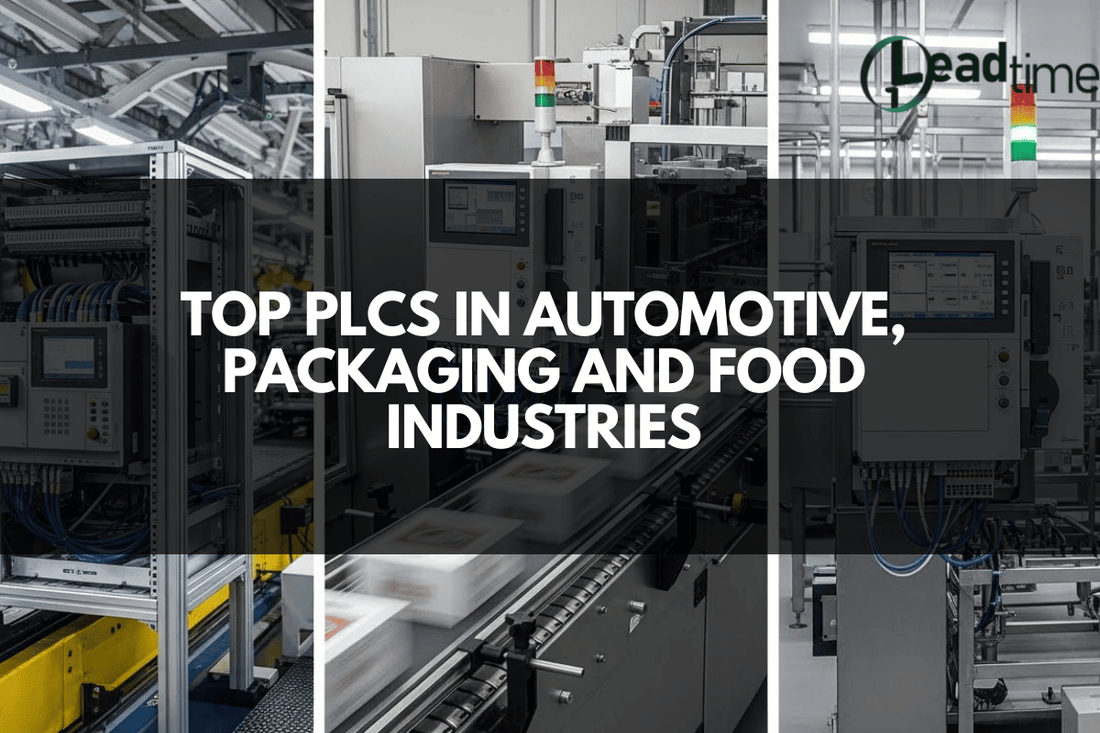 Allen Bradley PLC hardware installed in automotive and food industry automation control panels