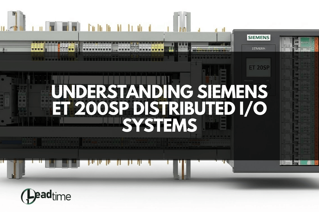 Siemens ET 200SP distributed I/O modules installed in an industrial control cabinet