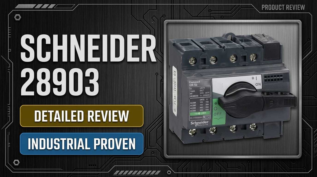 Schneider Electric 28903 Compact INS63 4-pole 63A manual switch-disconnector with black rotary handle for industrial control cabinets