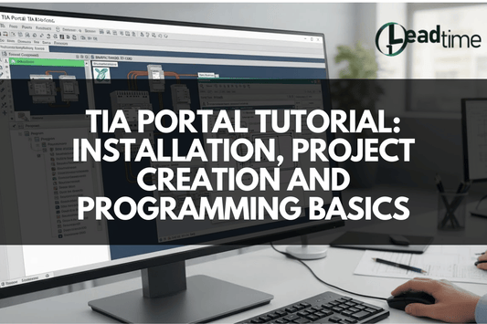 Siemens TIA Portal software interface showing PLC programming environment on industrial PC