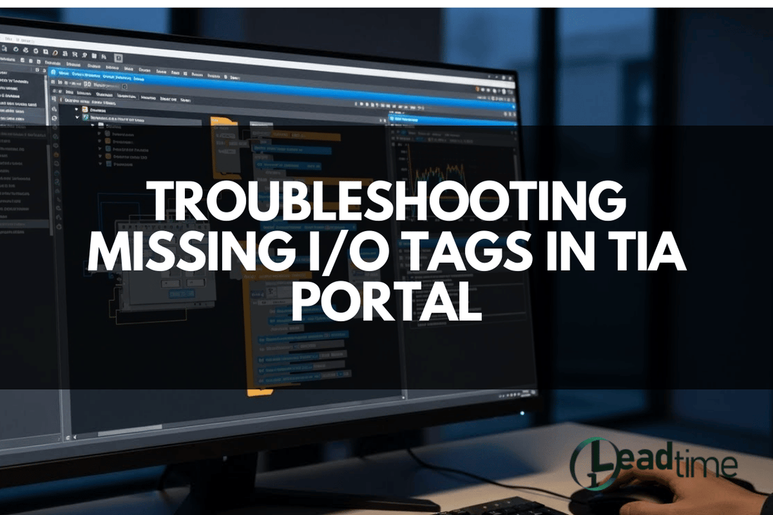 SIemens TIA Portal interface showing hardware configuration and I/O tags
