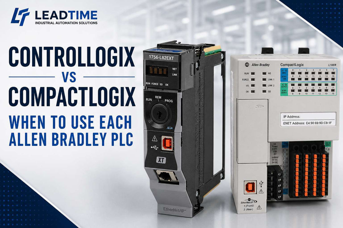 Allen-Bradley ControlLogix 5580 and CompactLogix 5380 controllers side by side for industrial PLC platform comparison