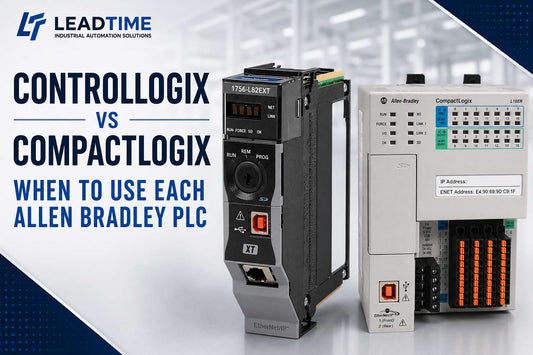 Allen-Bradley ControlLogix 5580 and CompactLogix 5380 controllers side by side for industrial PLC platform comparison