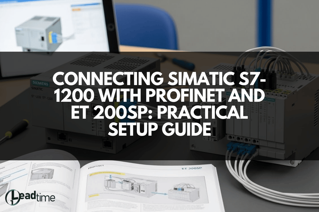 SIMATIC S7-1200 PLC connected to ET 200SP remote I/O via PROFINET in industrial automation setup