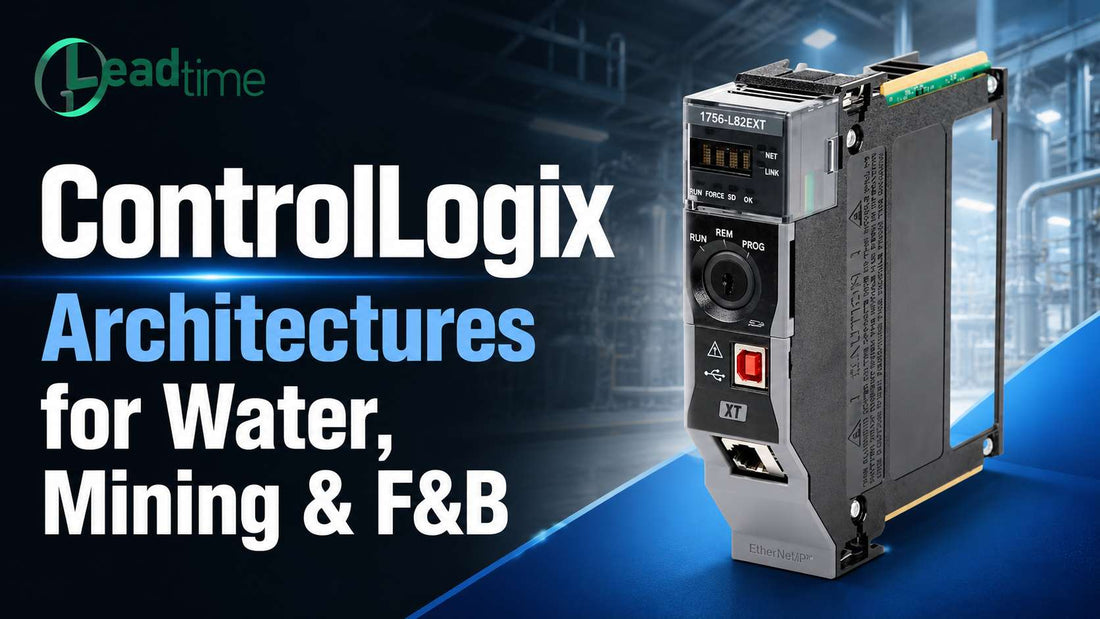 Allen-Bradley ControlLogix 1756 modular PAC system chassis with EtherNet/IP modules for water, mining and F&B plant automation