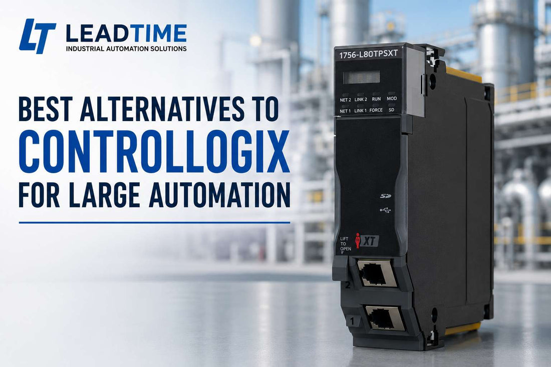 Allen-Bradley ControlLogix 1756 series PAC compared to Siemens S7-1500 and Modicon M580 for large plant automation