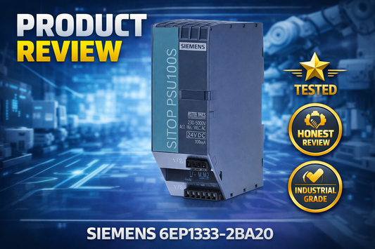Siemens 6EP1333-2BA20 SITOP PSU100S 24V 5A compact DIN rail power supply for industrial control cabinet