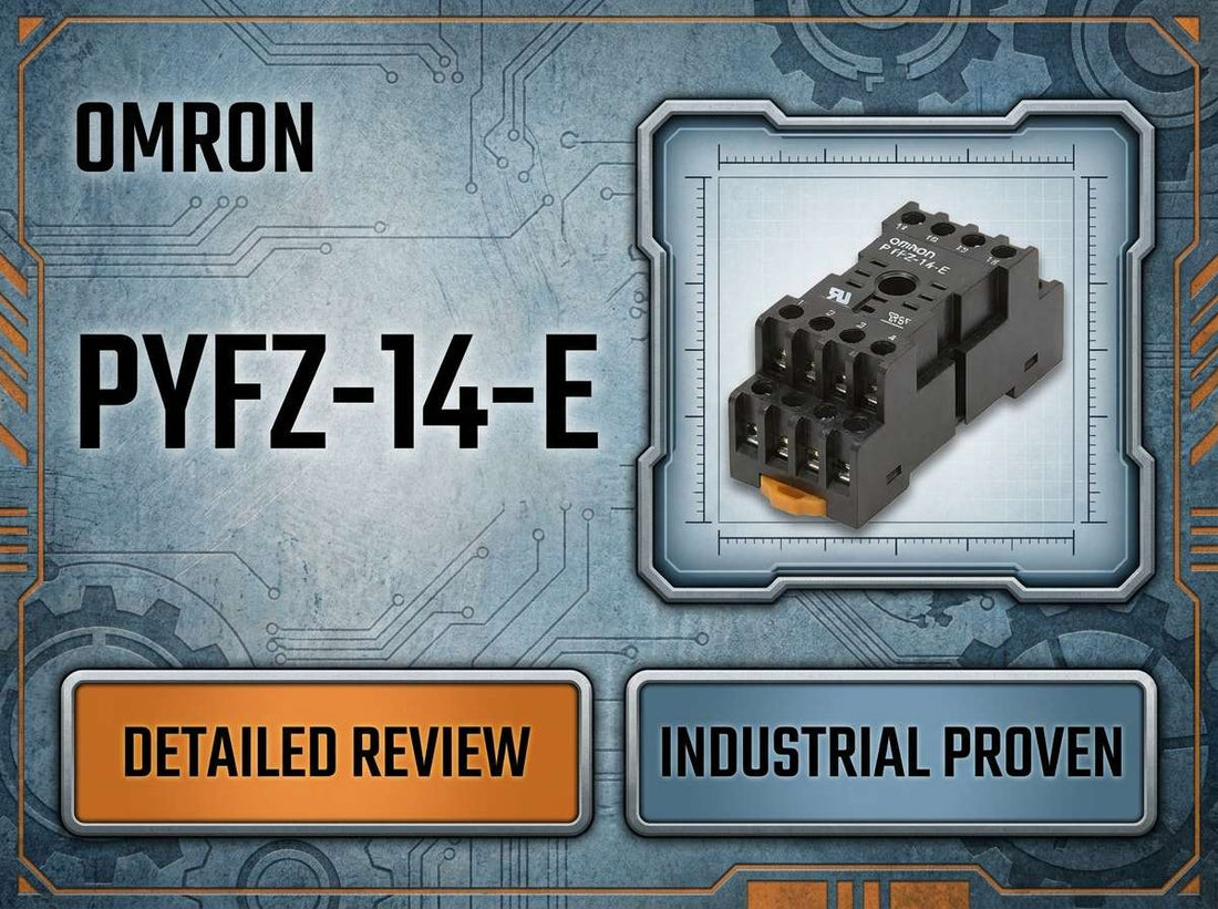 Omron PYFZ-14-E 14-pin DIN rail screw terminal relay socket for MY4 and H3YN plug-in relays in industrial control panels