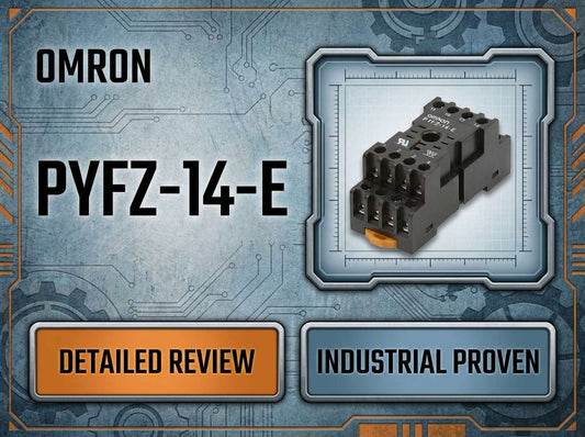 Omron PYFZ-14-E 14-pin DIN rail screw terminal relay socket for MY4 and H3YN plug-in relays in industrial control panels