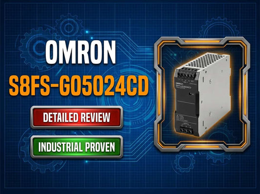 Omron S8FS-G05024CD 24V 50W switch mode power supply DIN-rail mount industrial control panel