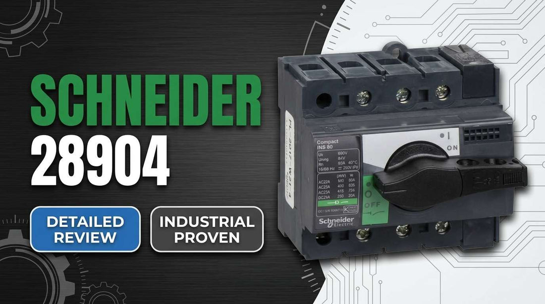 Schneider Electric 28904 Compact INS80 3-pole 80A manual switch-disconnector with black rotary handle for panel installation