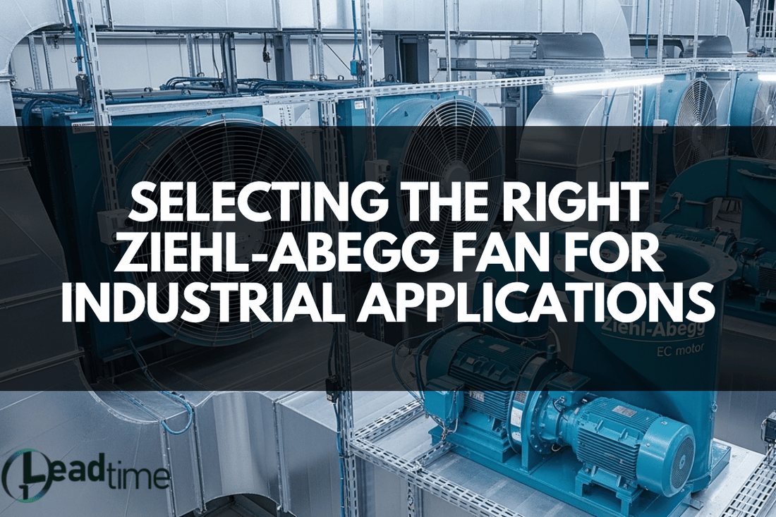 Ziehl-Abegg industrial fans—axial and centrifugal with EC motors—installed in an HVAC/process cooling system, illustrating airflow, static pressure, and ZAmid components.