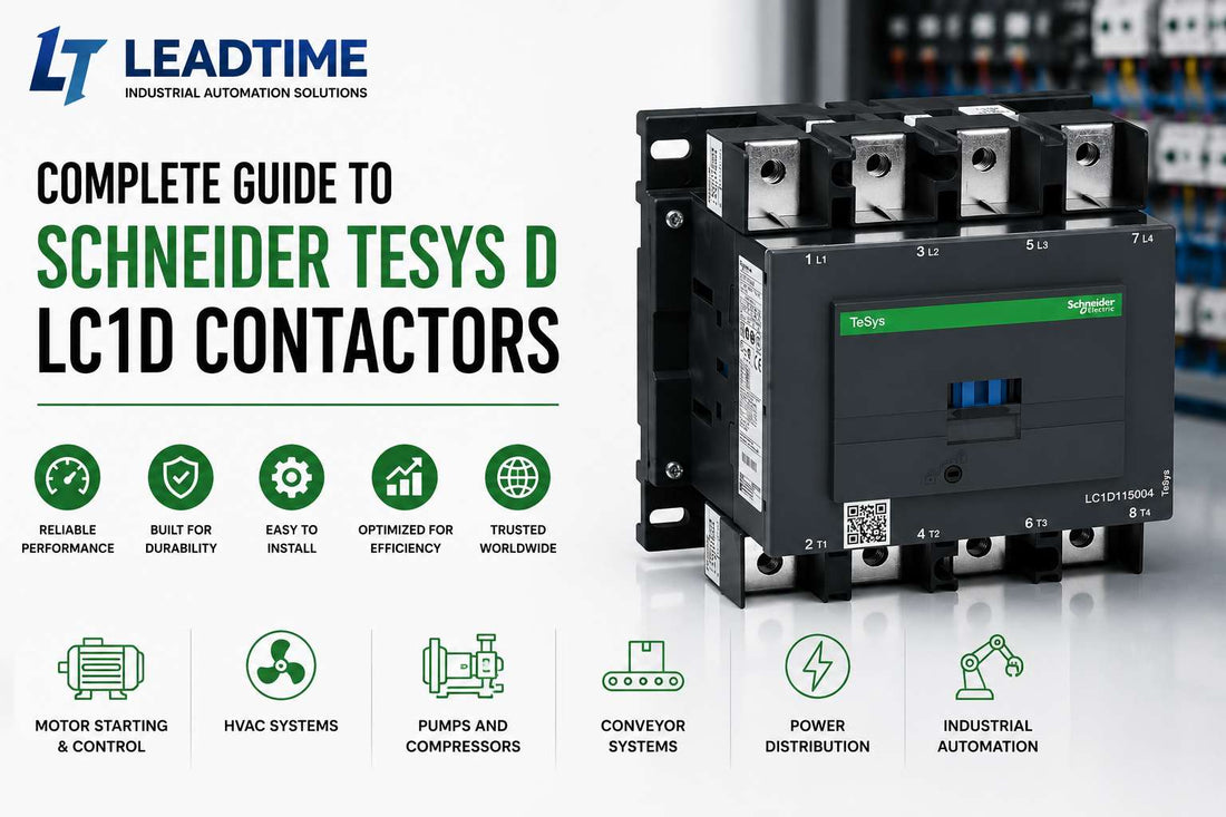 Schneider TeSys D LC1D series 3-pole AC motor contactor for industrial motor starter panel applications