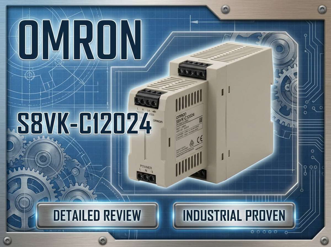 Omron S8VK-C12024 24 VDC 5 A 120 W switch mode DIN rail power supply for industrial control panels