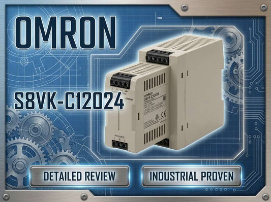 Omron S8VK-C12024 24 VDC 5 A 120 W switch mode DIN rail power supply for industrial control panels