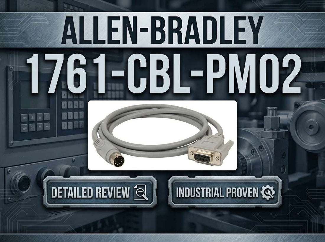 Allen-Bradley 1761-CBL-PM02 MicroLogix RS-232 programming cable with Mini-DIN connector for MicroLogix 1000 PLC