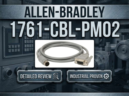 Allen-Bradley 1761-CBL-PM02 MicroLogix RS-232 programming cable with Mini-DIN connector for MicroLogix 1000 PLC
