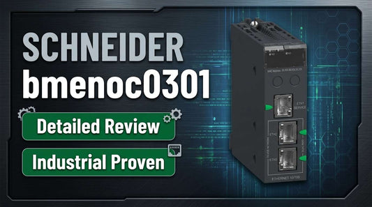 Schneider Electric BMENOC0301 3-port Ethernet communication module for Modicon M580 industrial automation rack
