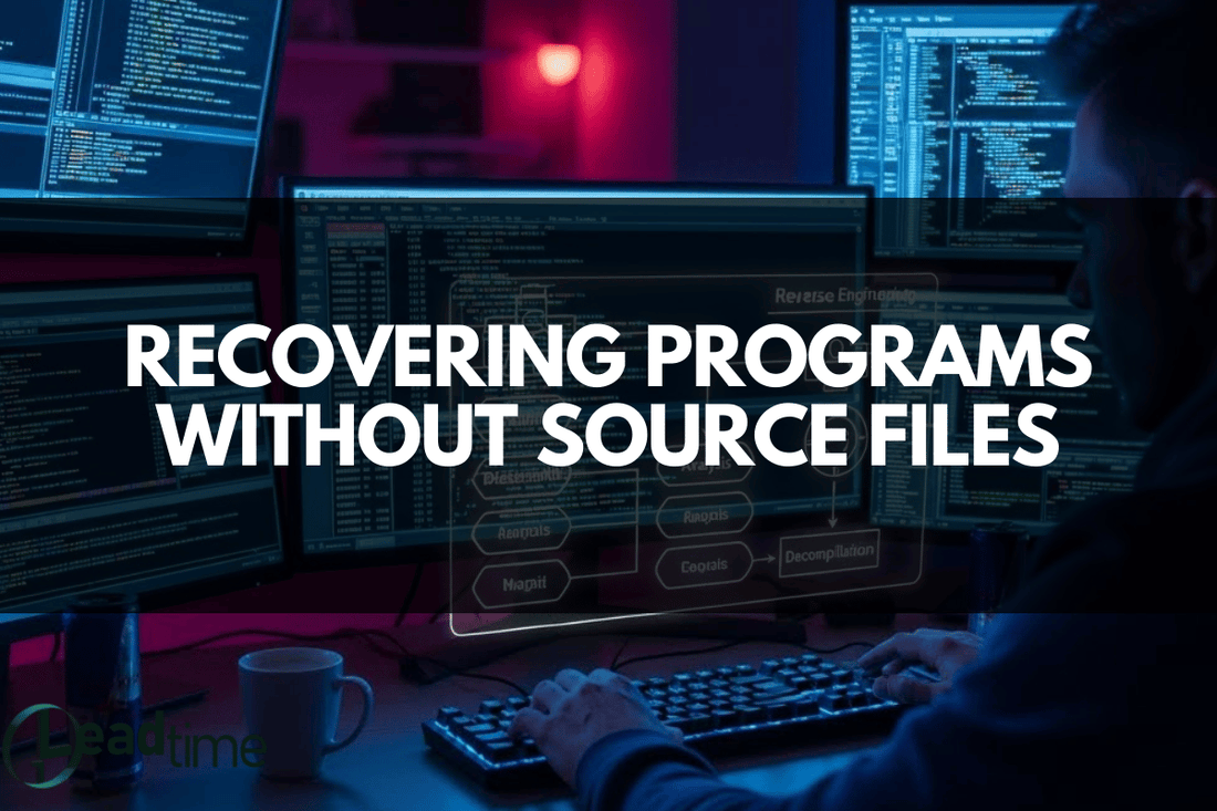 Industrial automation technician recovering Siemens PLC program code on laptop