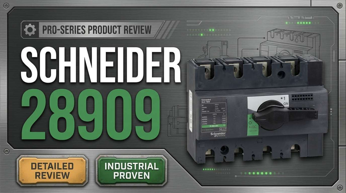 Schneider Electric 28909 Compact INS100 100A 4-pole switch disconnector with black rotary handle for industrial panel installation