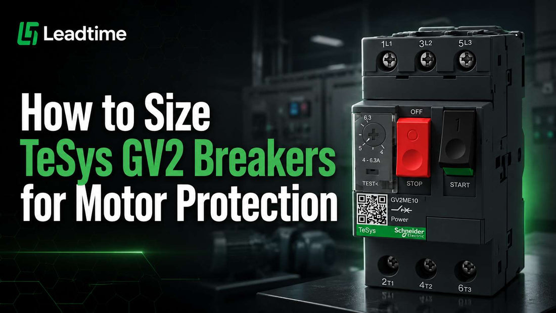 Schneider Electric TeSys GV2ME thermal-magnetic motor circuit breaker for direct-on-line motor protection in industrial control panel