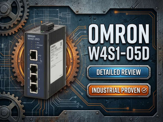 Omron W4S1-05D 5-port industrial unmanaged Ethernet switching hub for factory automation control panels