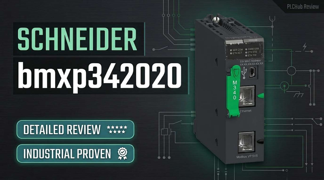 Schneider Electric BMXP342020 Modicon M340 processor module for distributed I/O control in industrial automation systems