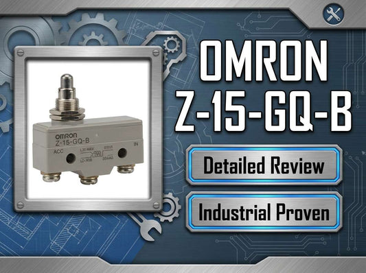 Omron Z-15GQ-B general-purpose basic micro switch with panel-mount plunger and screw terminals for industrial position sensing