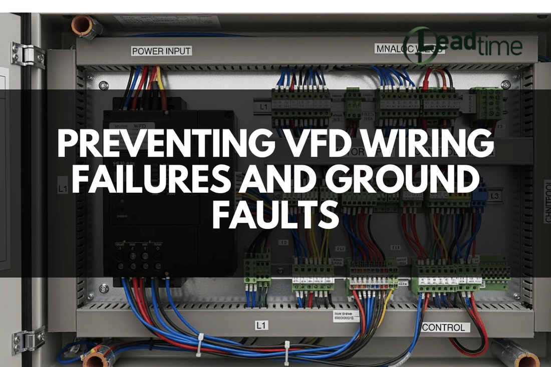 Industrial VFD installation with properly shielded and grounded wiring demonstrating best practices for Siemens PLC automation