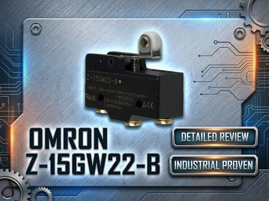 Omron Z-15GW22-B general-purpose basic switch with short hinge roller lever for industrial position sensing applications
